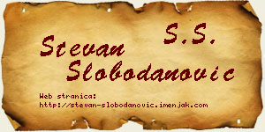 Stevan Slobodanović vizit kartica